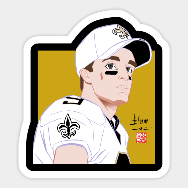 Drew Brees Sticker by howardshum